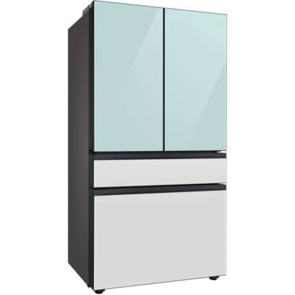 Samsung Bespoke Standard-Depth Beverage Center 28.8-cu ft 4 -Door Smart Compatible French Door Refrigerator with Dual Ice Maker with Water Dispenser (RF29BB8600AP)