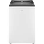 Top-loading washing machine in white