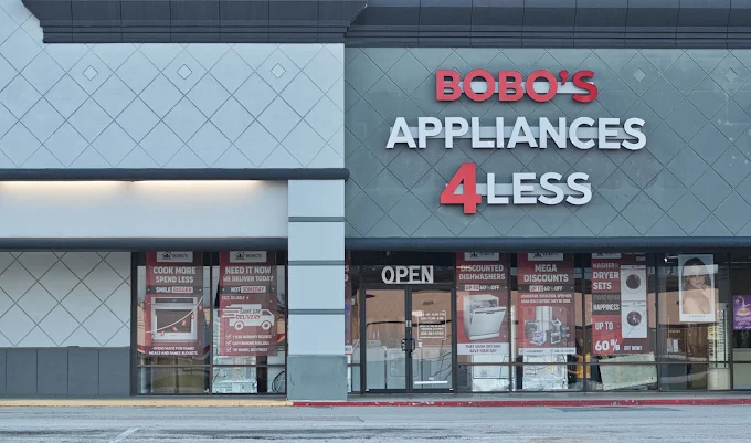 Inside Bobo's Appliances North Houston showroom